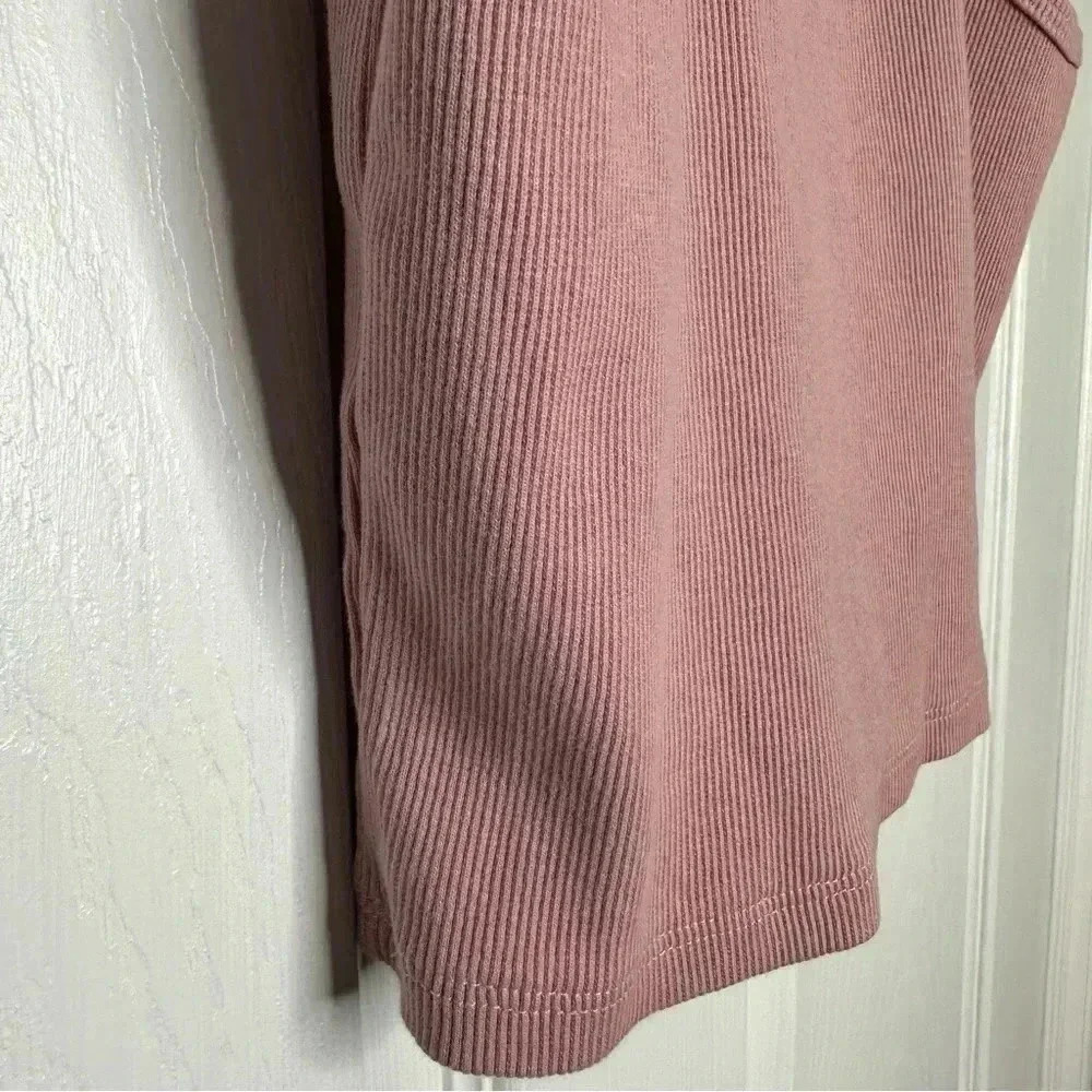 SWS Essentials Tank Top Cropped Ribbed Racerback  Pink Size Medium - Picture 12 of 16